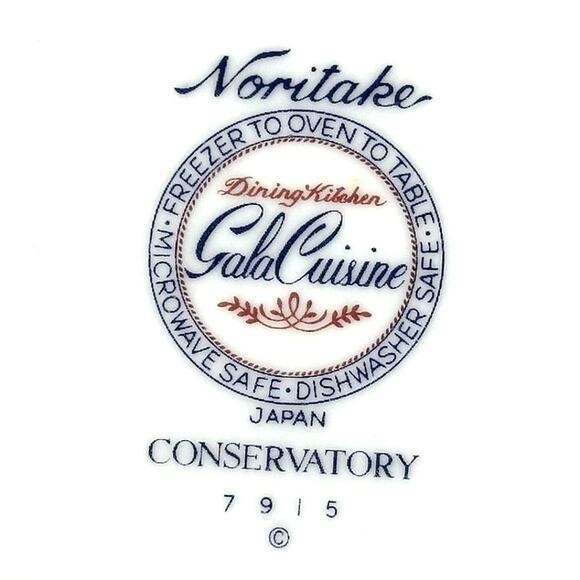 Noritake Conservatory Gala Cuisine 7915 Japan Large Round Serving Bowl-Excellent - Picture 6 of 6